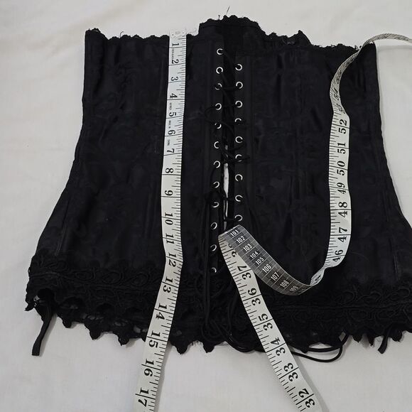 FREDERICKS OF HOLLYWOOD LACE/BROCADE CORSET SZ 34 - Picture 5 of 5